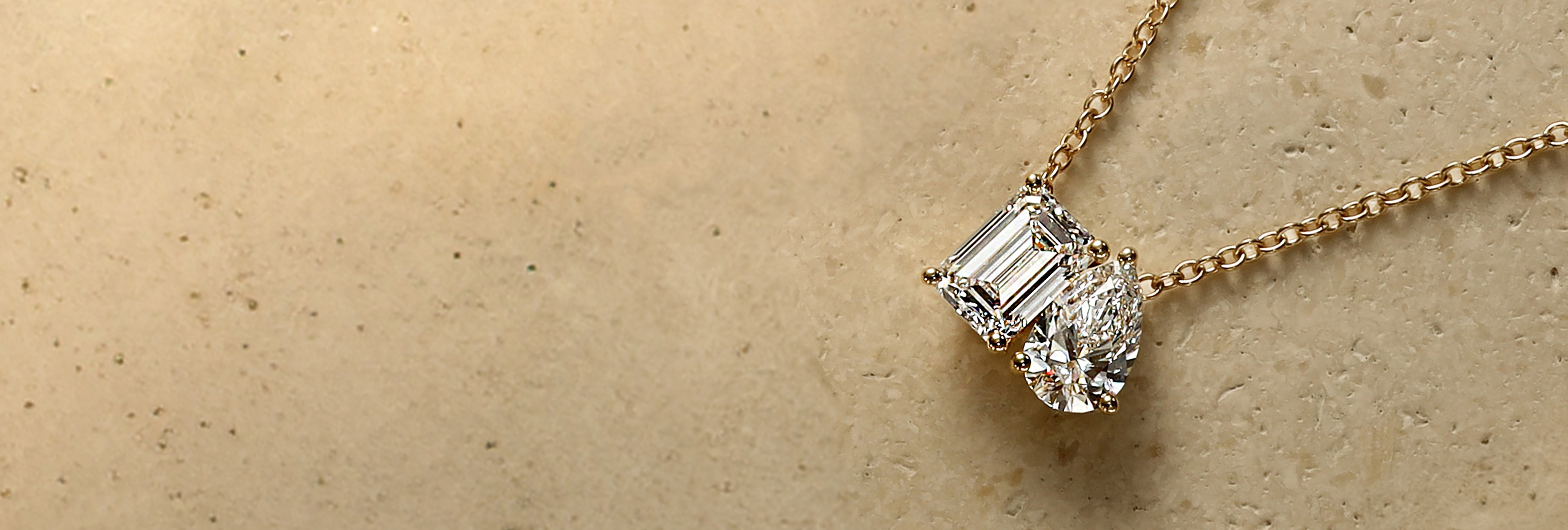 Two dazzling diamonds come together to represent your perfect connection, sparkling brighter together