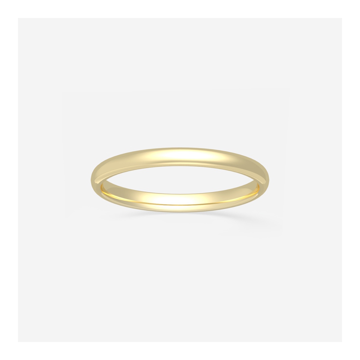 2mm High Polished Classic Wedding Band