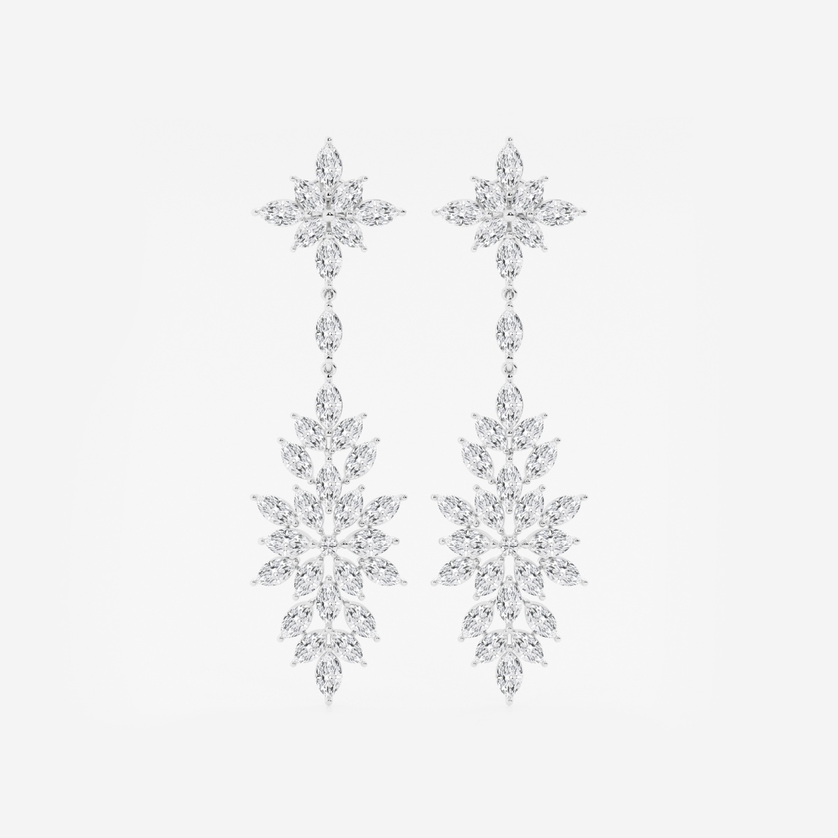 11 3/4 ctw Marquise Lab Grown Diamond Dangle Earrings