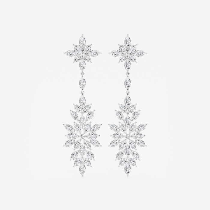 11 3/4 ctw Marquise Lab Grown Diamond Dangle Earrings