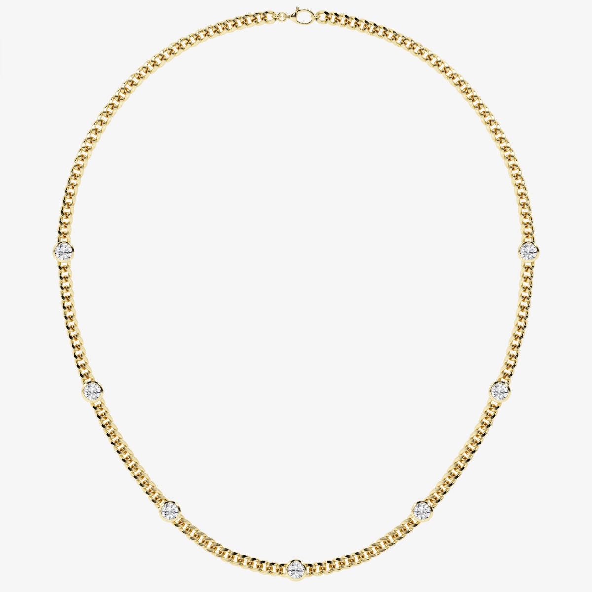 Additional Image 2 for  2 7/8 ctw Round Lab Grown Diamond Station Fashion Necklace