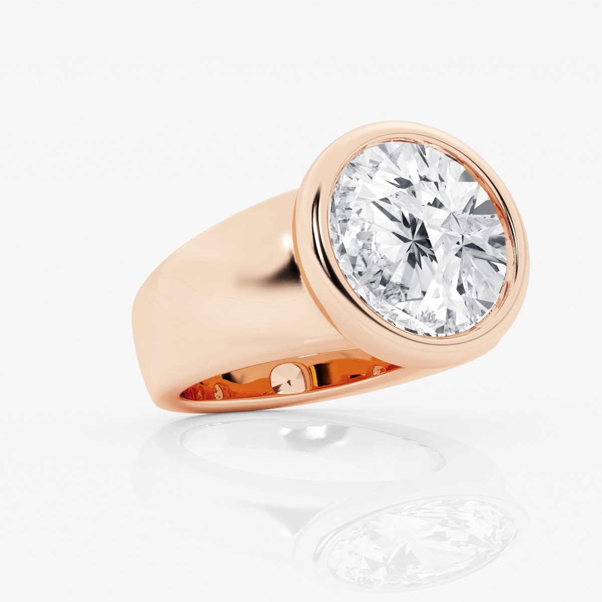 Additional Image 1 for  10 ctw Round Lab Grown Diamond Solitaire Engagement Ring