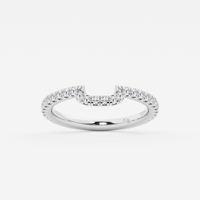 1/3 ctw Round Lab Grown Diamond Micro Pave Wedding Band