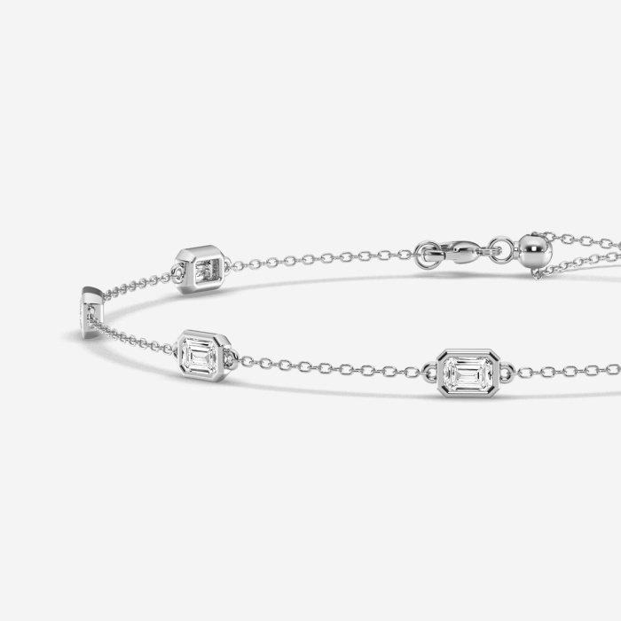 1 3/4 ctw Emerald Lab Grown Diamond Anklet