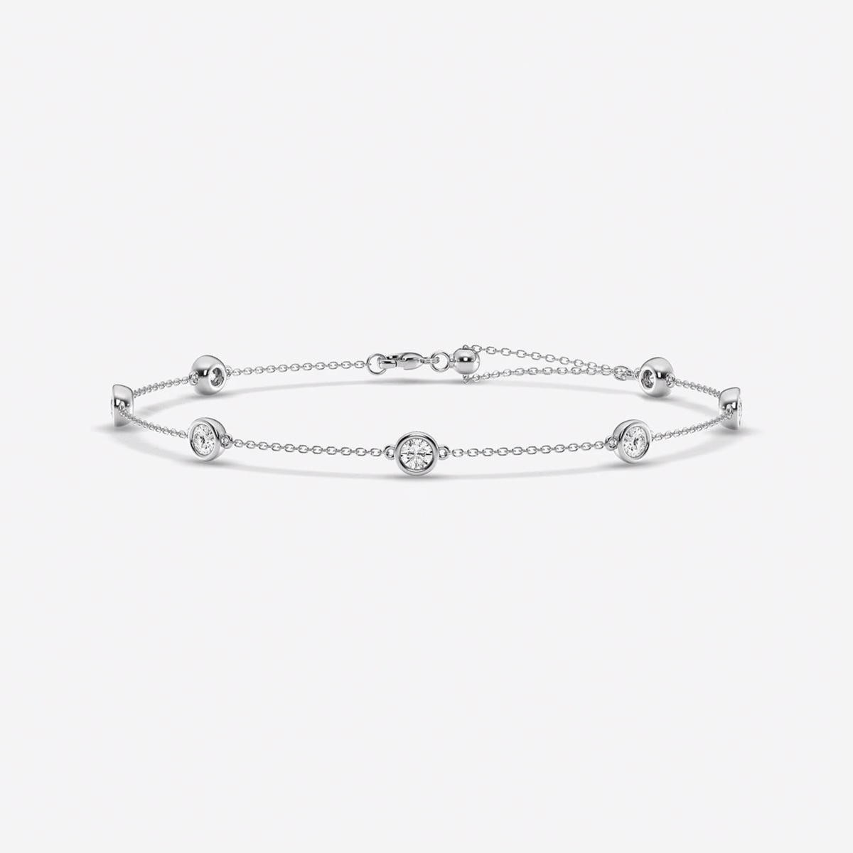 1 3/4 ctw Round Lab Grown Diamond Anklet