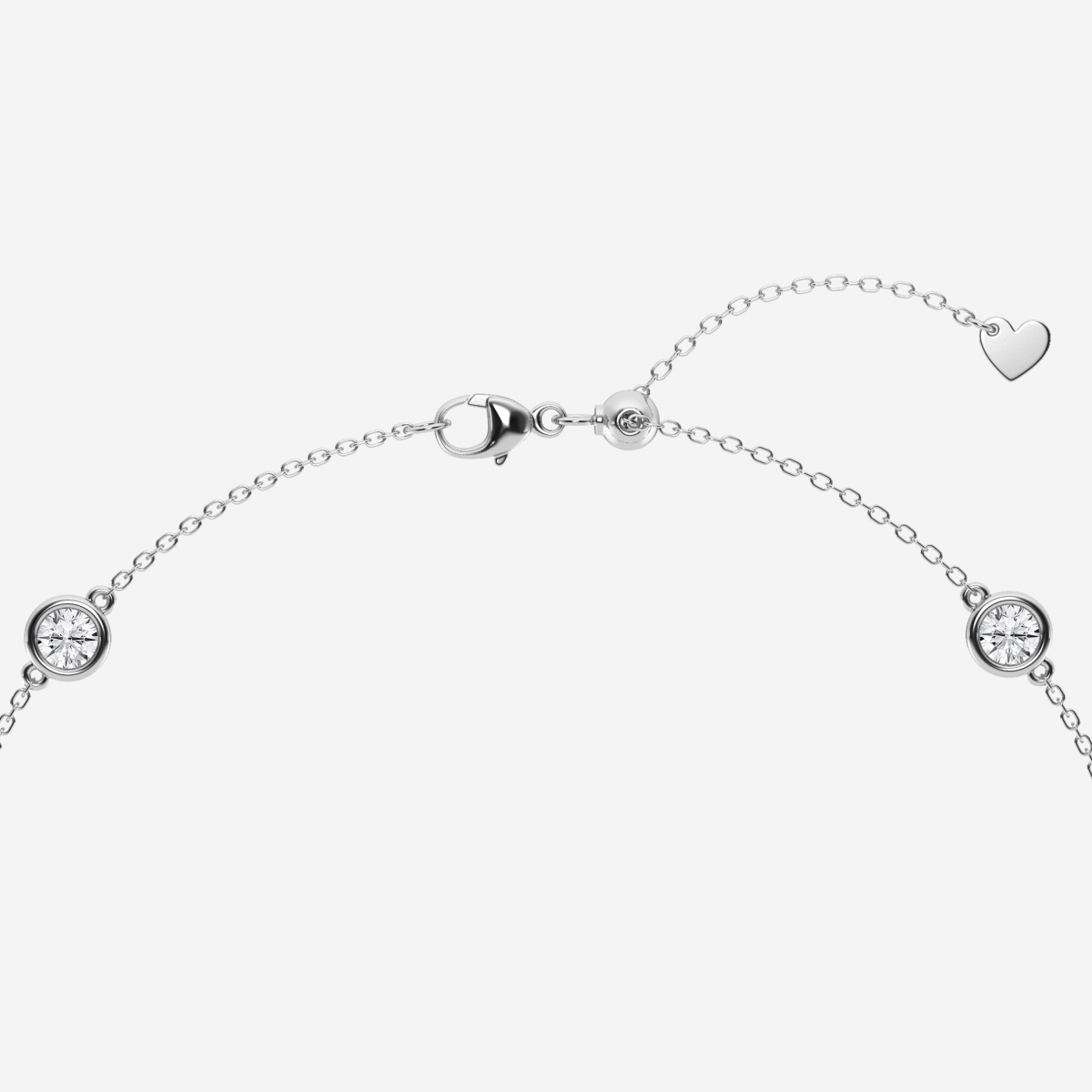 Additional Image 2 for  1 3/4 ctw Round Lab Grown Diamond Anklet