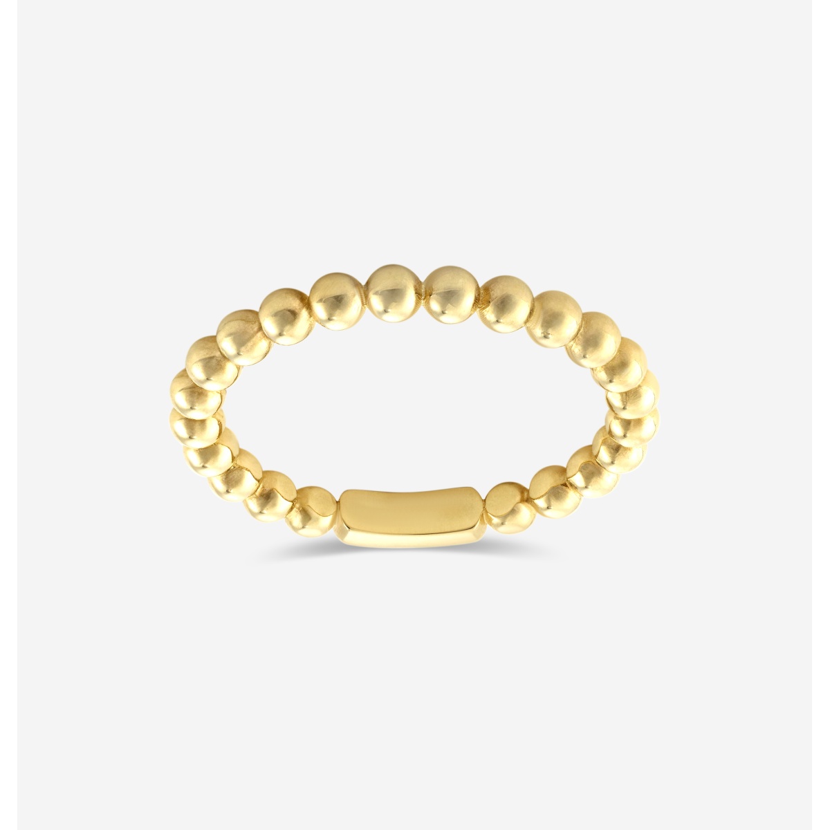 Plain Gold Round Bead Fashion Ring