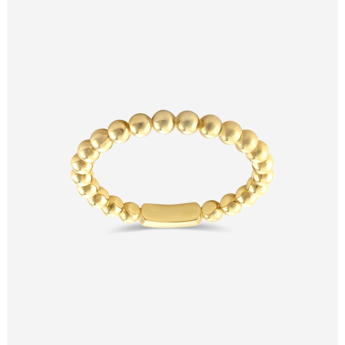 Plain Gold Round Bead Fashion Ring