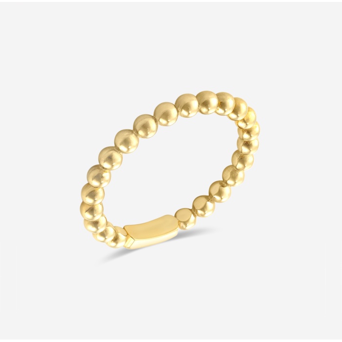 Plain Gold Round Bead Fashion Ring