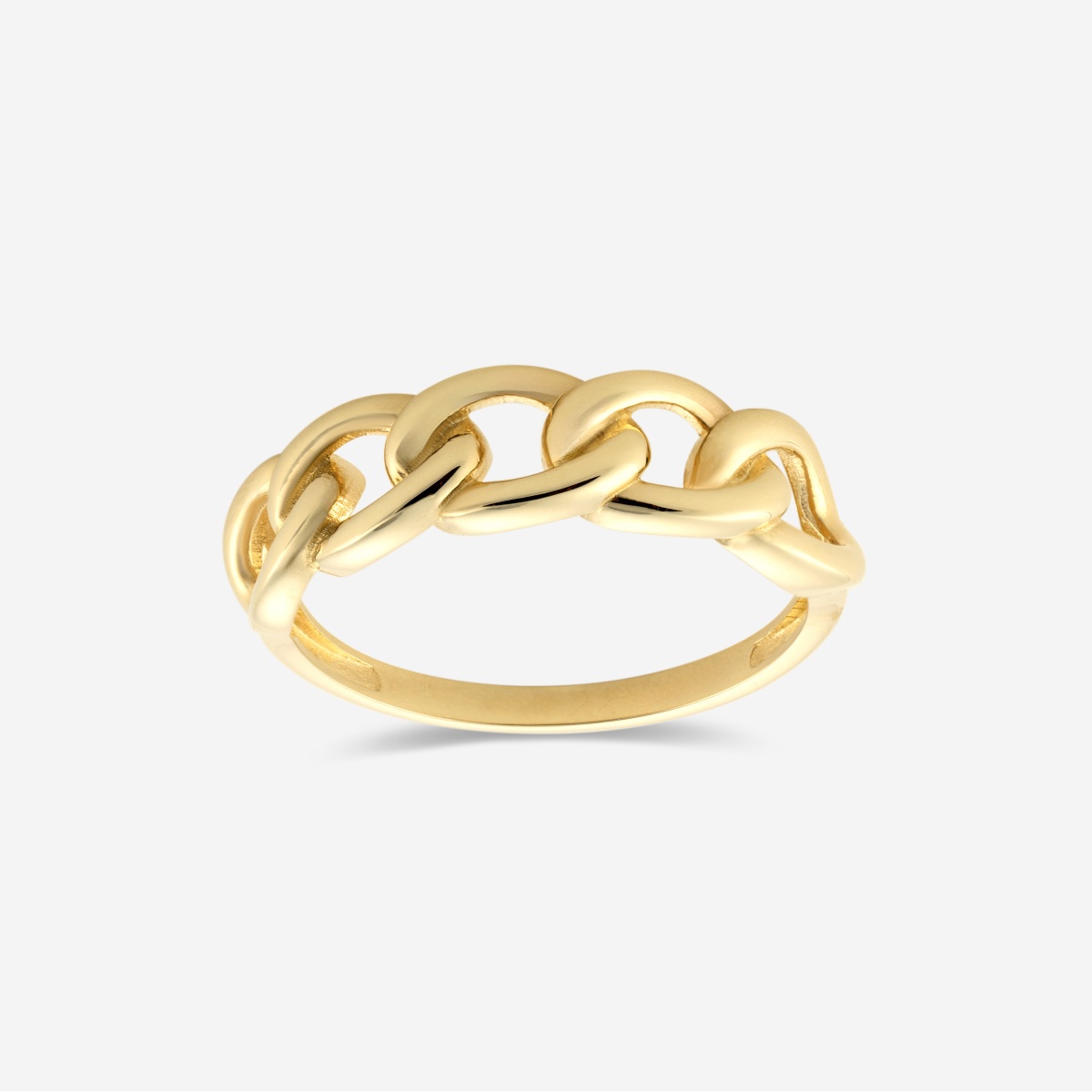 Plain Gold Interlocking Spiral Fashion Ring