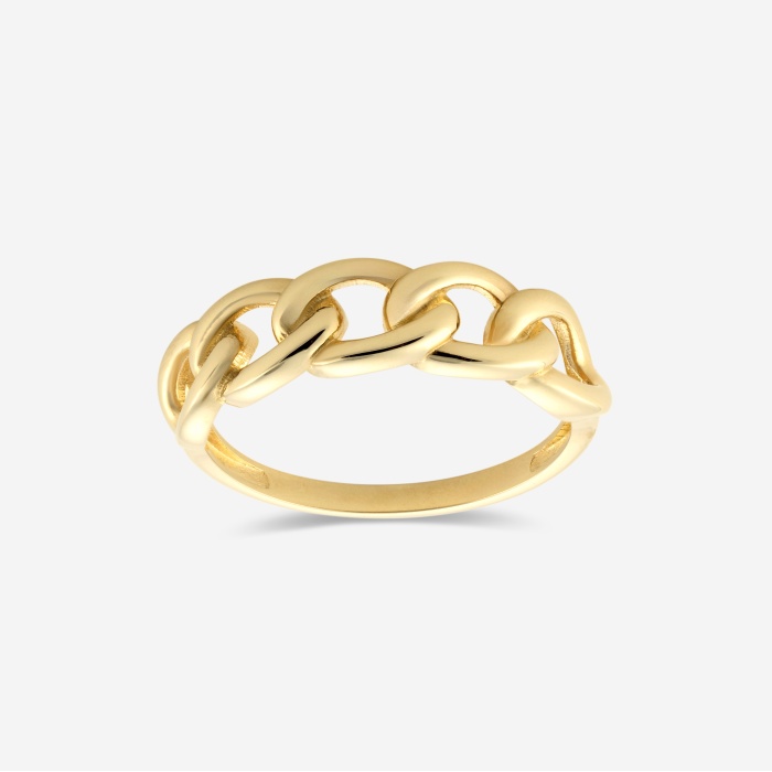 Plain Gold Interlocking Spiral Fashion Ring