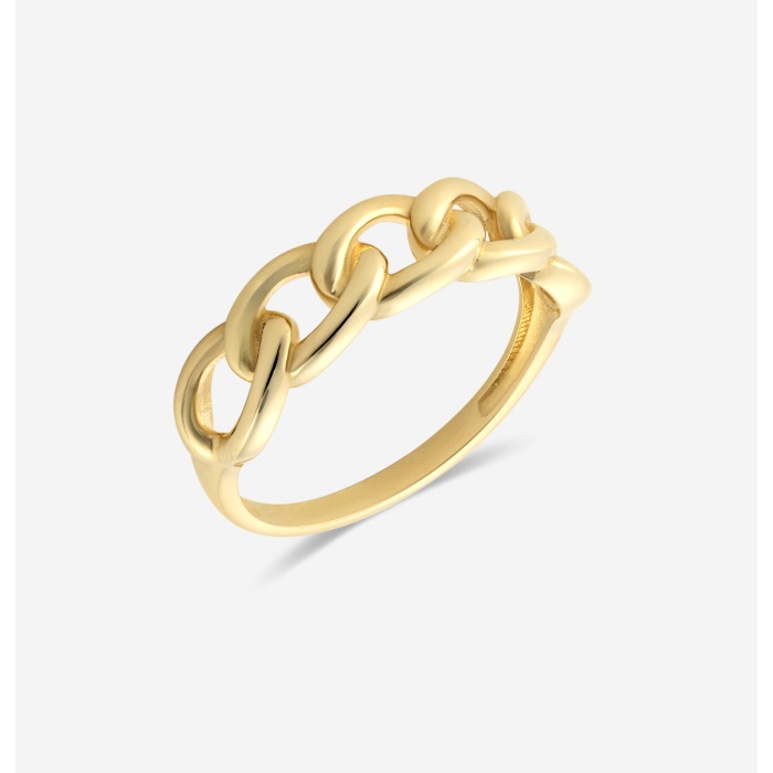 Plain Gold Interlocking Spiral Fashion Ring