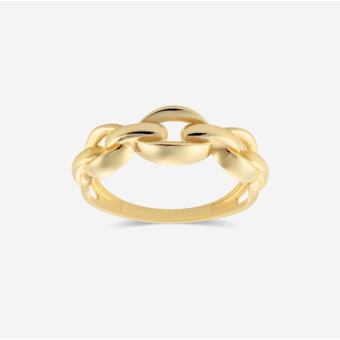 Plain Gold Chain Link Fashion Ring