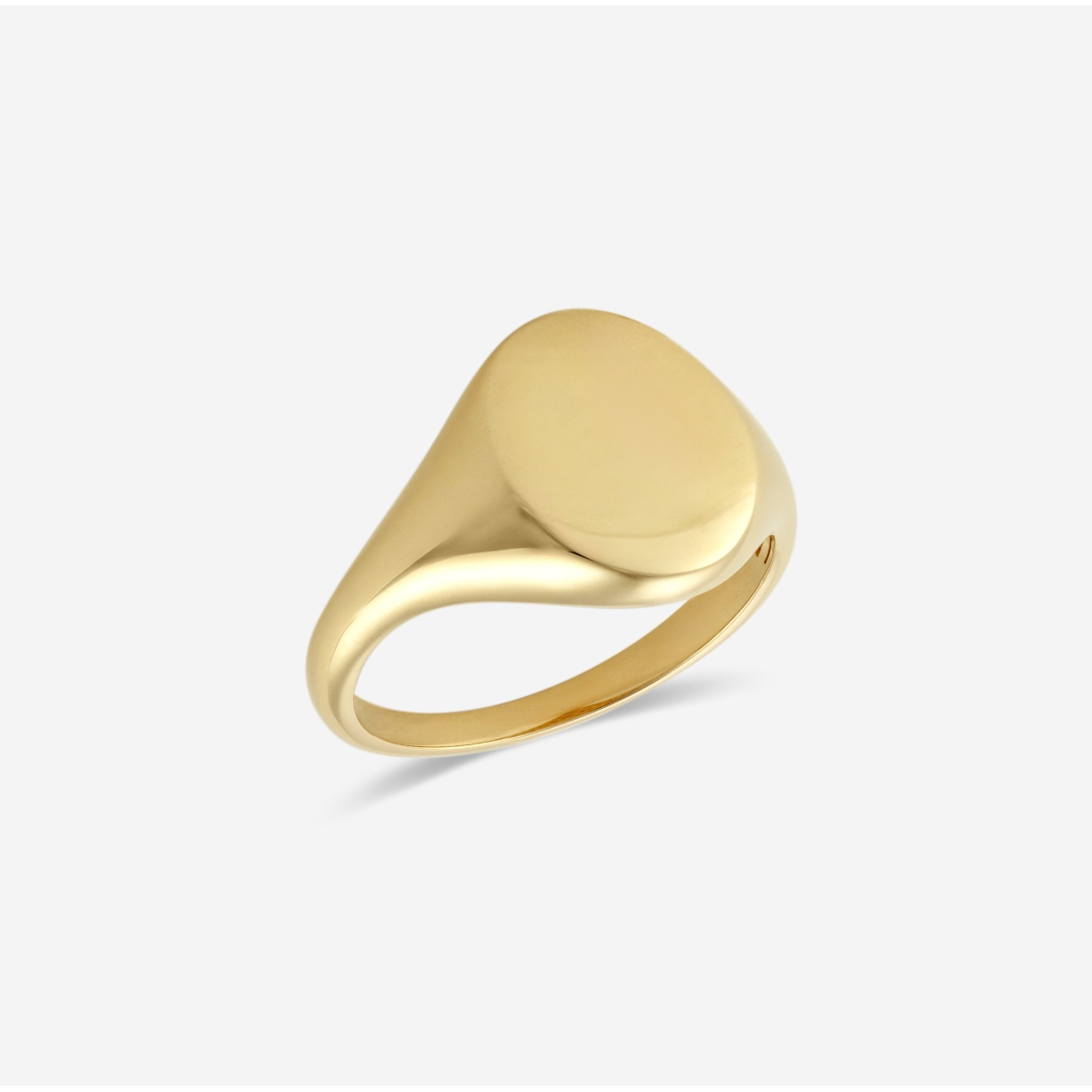 Additional Image 1 for  Plain Gold Oval Shaped Ring
