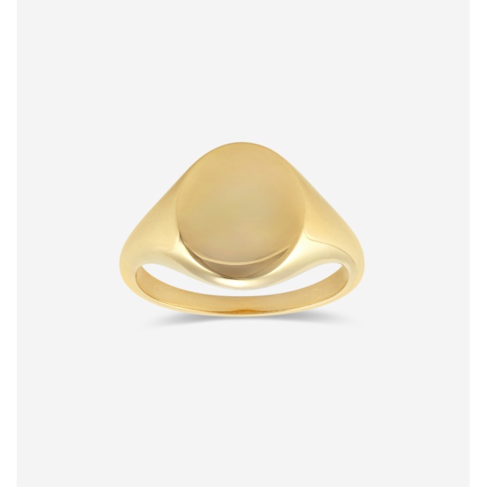 Plain Gold Oval Shaped Ring
