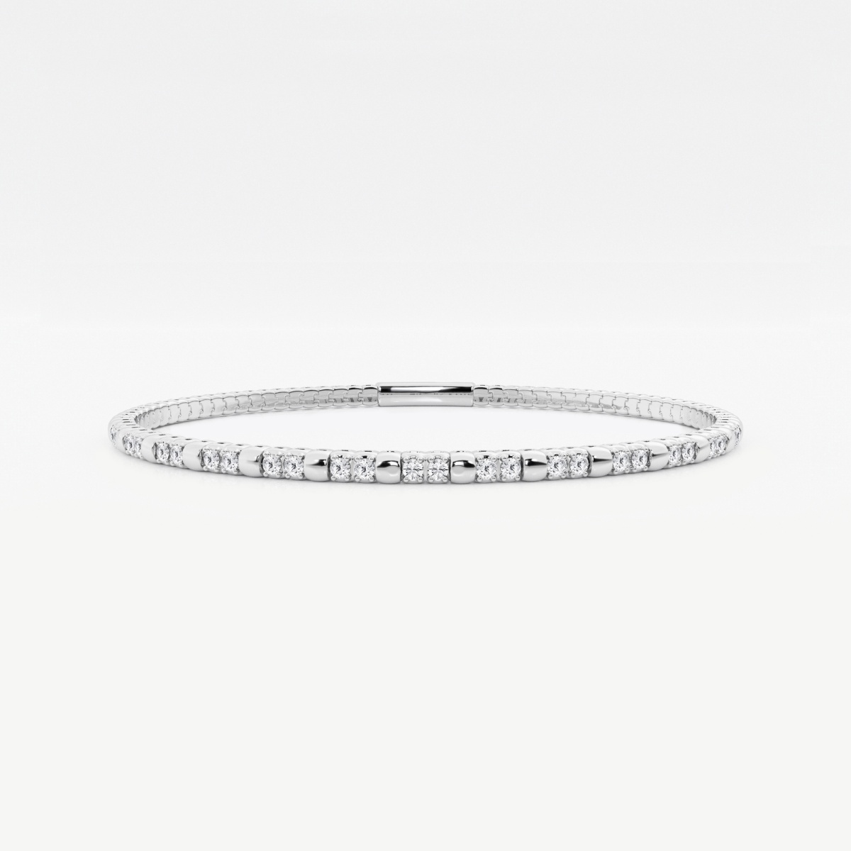 1/2 ctw Round Lab Grown Diamond Flex Bangle Bracelet - 7 Inches