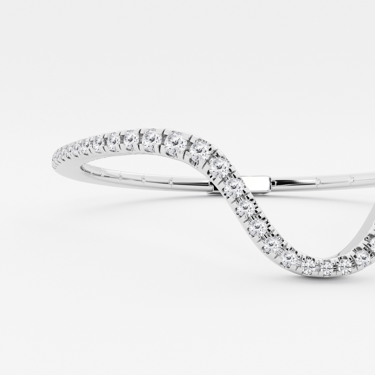Additional Image 1 for  1 7/8 ctw Curve River Bangle Bracelet