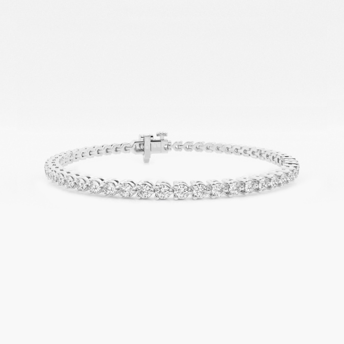 2 ctw Round Lab Grown Diamond Three-Prong Tennis Bracelet - 7 Inches