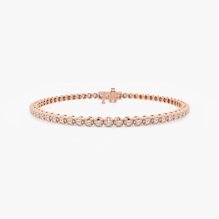 1 ctw Round Lab Grown Diamond Four-Prong Tennis Bracelet - 8 Inches