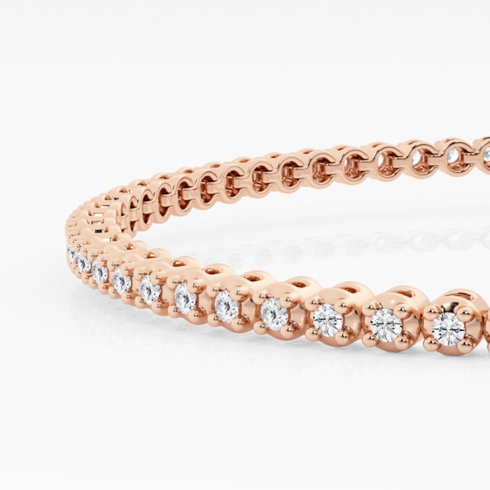 1 ctw Round Lab Grown Diamond Four-Prong Tennis Bracelet - 8 Inches
