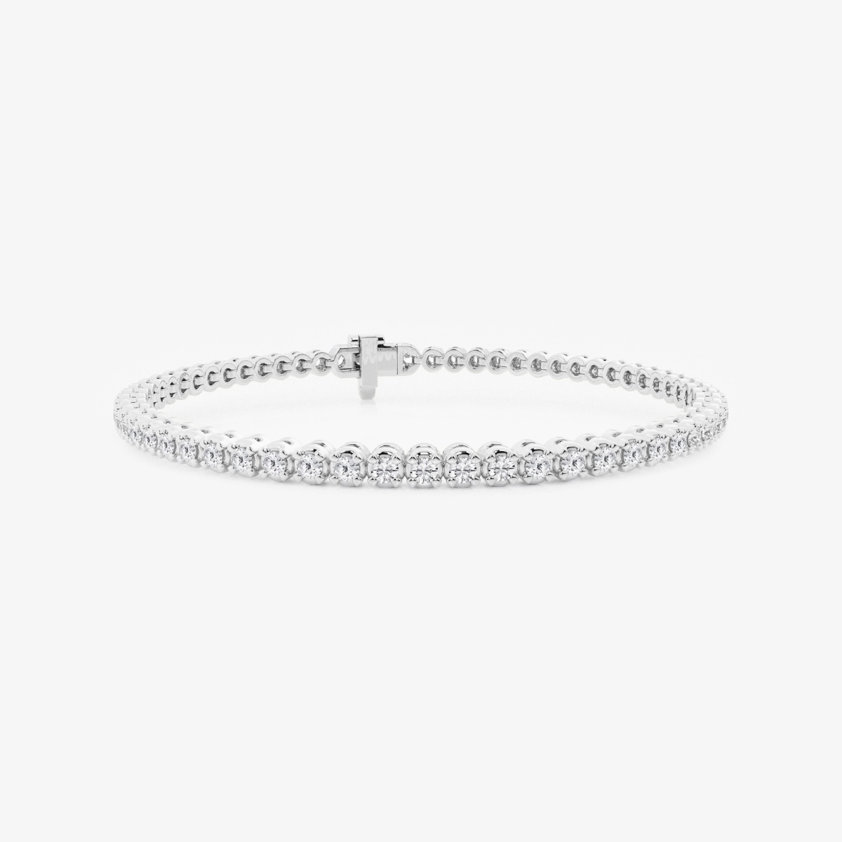 2 ctw Round Lab Grown Diamond Four-Prong Tennis Bracelet - 7 Inches