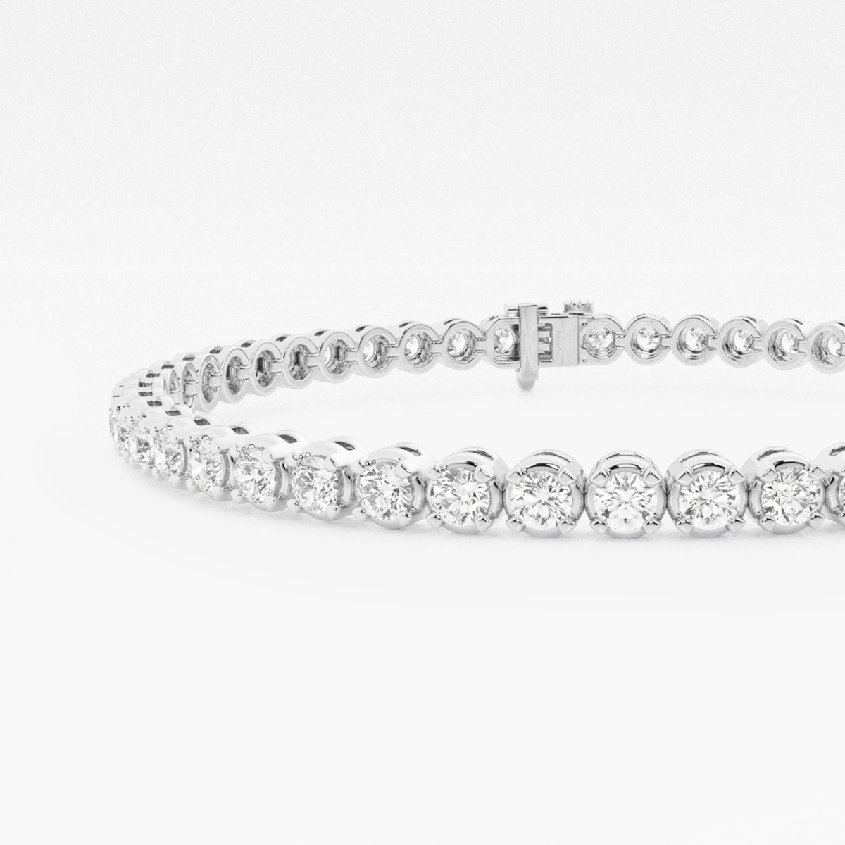 Additional Image 1 for  5 ctw Round Lab Grown Diamond Four-Prong Tennis Bracelet - 7 Inches