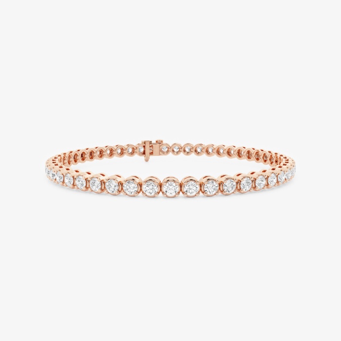 5 ctw Round Lab Grown Diamond Four-Prong Tennis Bracelet - 8 Inches