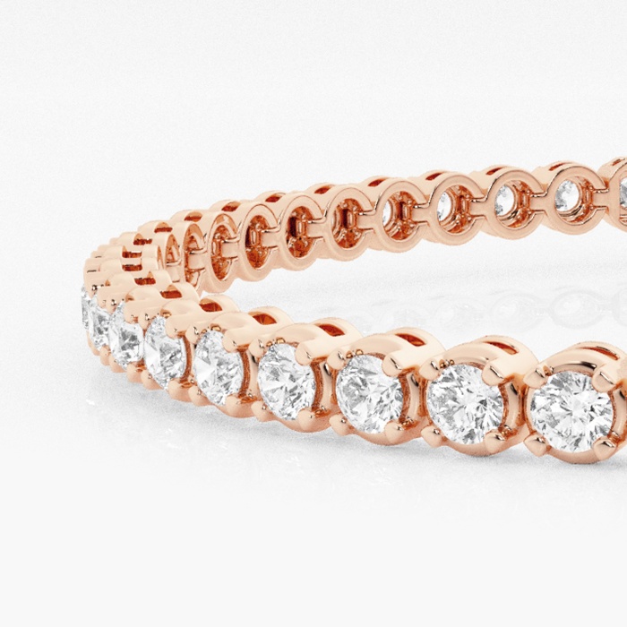 5 ctw Round Lab Grown Diamond Four-Prong Tennis Bracelet - 8 Inches