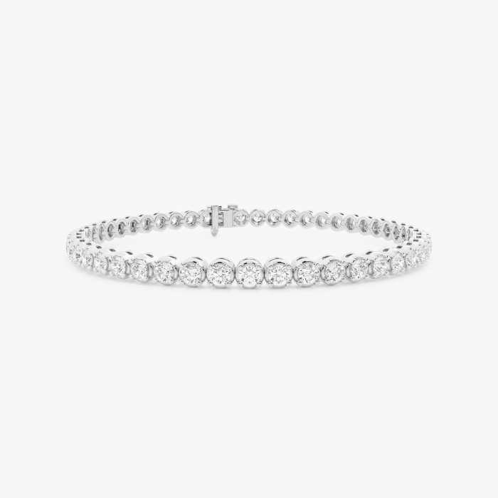 5 ctw Round Lab Grown Diamond Four-Prong Tennis Bracelet - 7 Inches