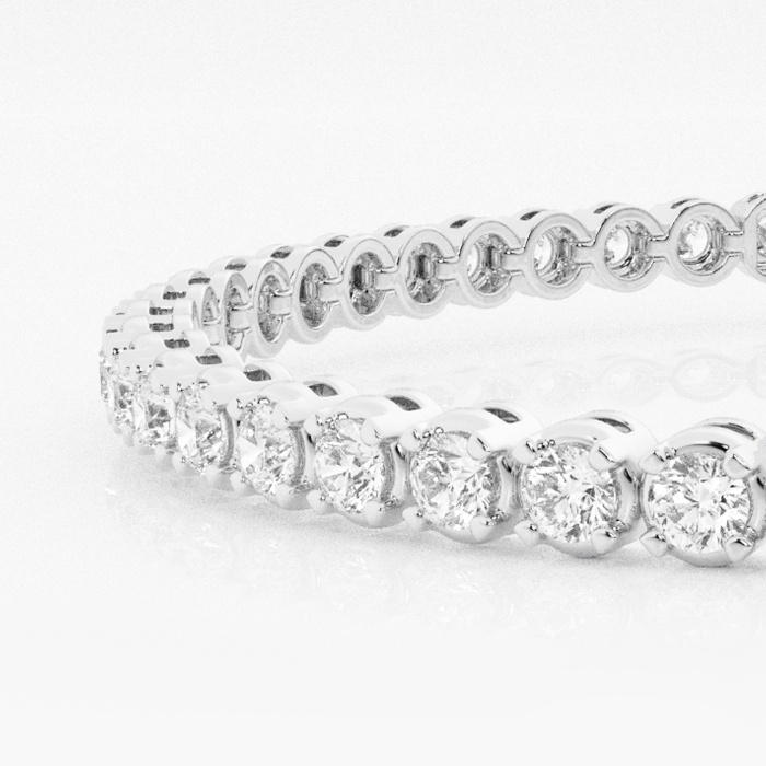 5 ctw Round Lab Grown Diamond Four-Prong Tennis Bracelet - 7 Inches