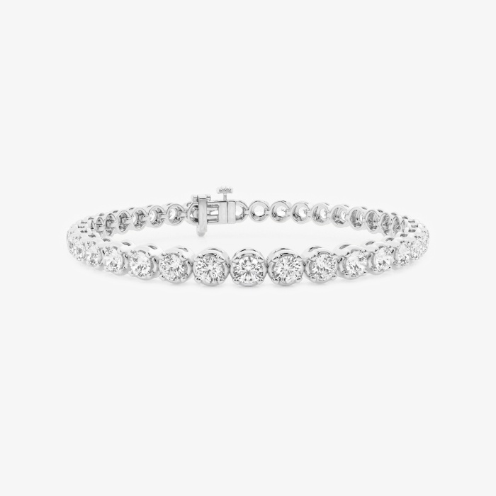 7 ctw Round Lab Grown Diamond Four-Prong Tennis Bracelet - 7 Inches