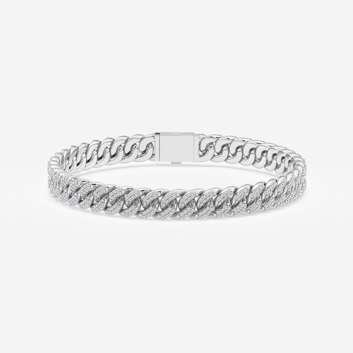 1 7/8 ctw Round Lab Grown Diamond Cuban Link Bracelet - 6 Inches
