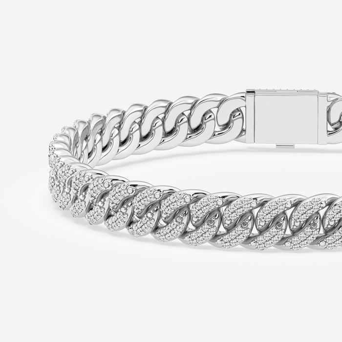 1 7/8 ctw Round Lab Grown Diamond Cuban Link Bracelet - 6 Inches