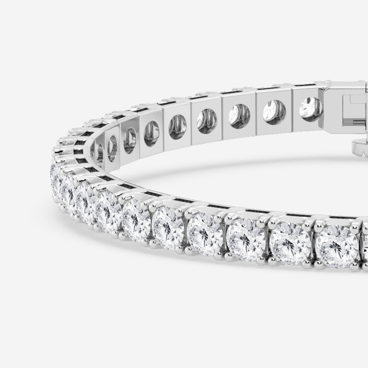 Additional Image 1 for  12 ctw Round Lab Grown Diamond Four-Prong Tennis Bracelet - 7.5 Inches
