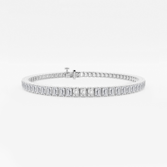15 ctw Emerald Lab Grown Diamond Tennis Bracelet - 6.0 Inches