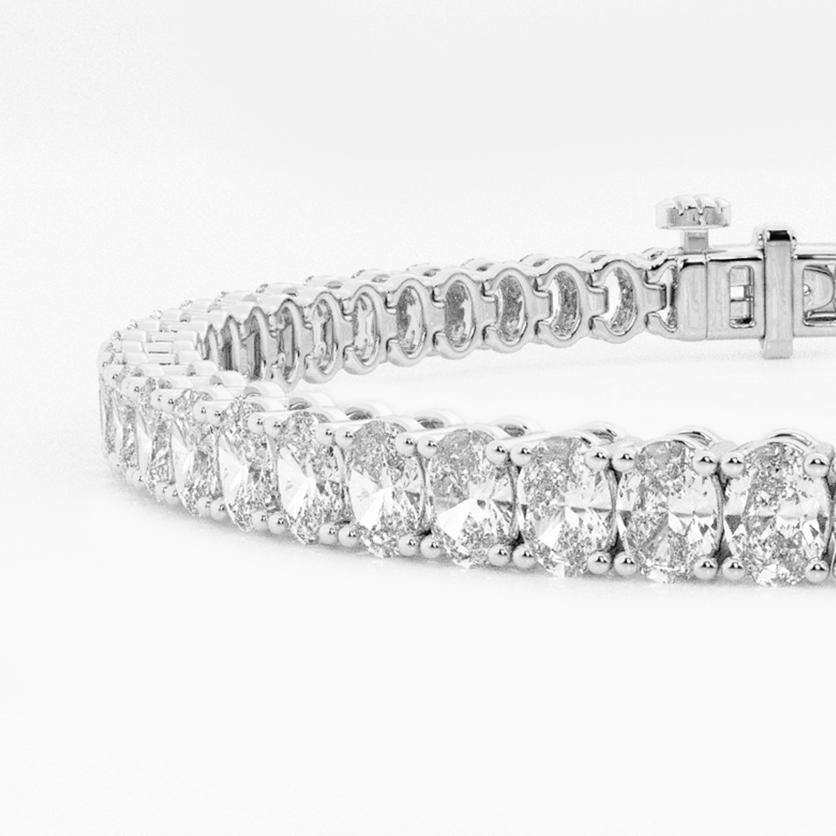 Additional Image 1 for  7 ctw Oval Lab Grown Diamond Tennis Bracelet - 7 Inches