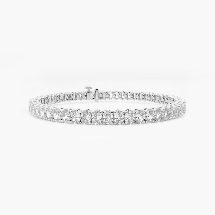 7 ctw Oval Lab Grown Diamond Tennis Bracelet - 7 Inches
