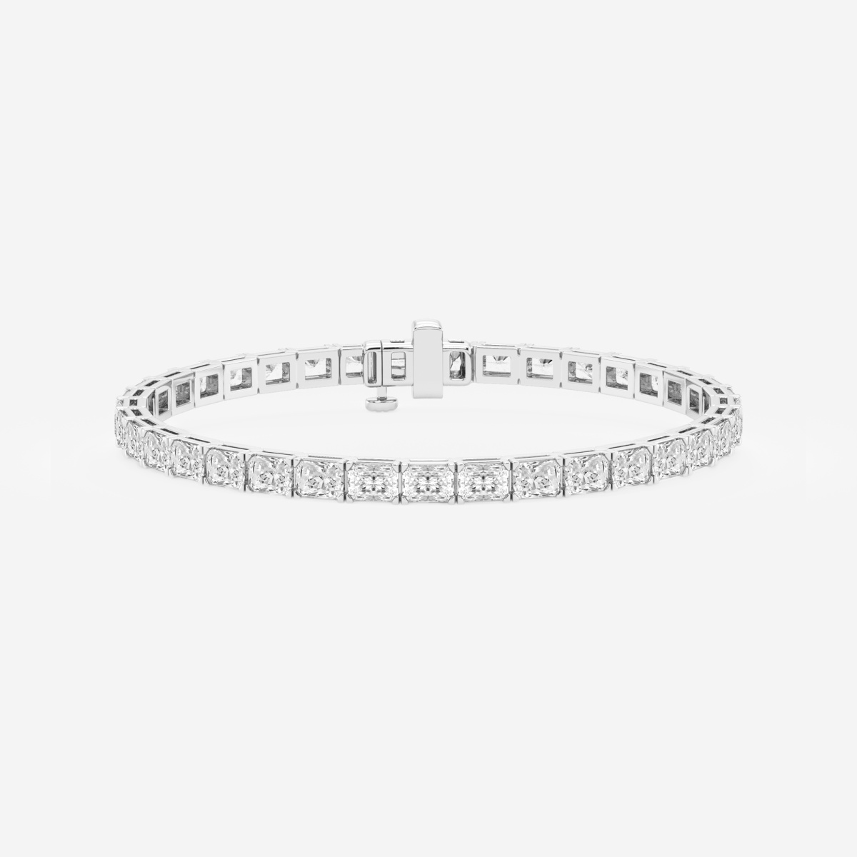9 3/4 ctw Radiant Lab Grown Diamond East-West Tennis Bracelet - 7 Inches