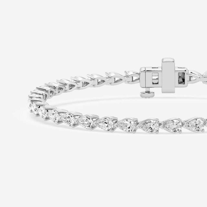 5 ctw Pear Lab Grown Diamond East-West Tennis Bracelet - 7 Inches