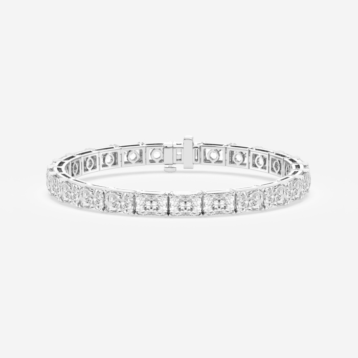 21 ctw Radiant Lab Grown Diamond East-West Tennis Bracelet - 7 Inches