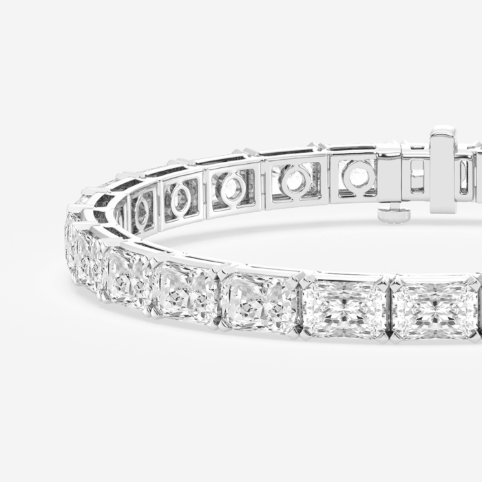 21 ctw Radiant Lab Grown Diamond East-West Tennis Bracelet - 7 Inches