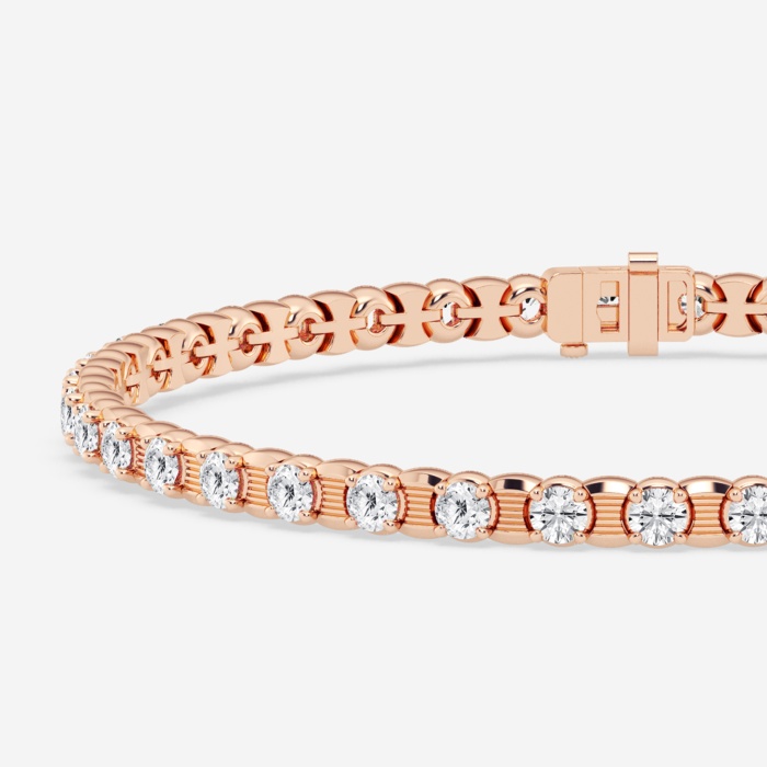 7 ctw Round Lab Grown Diamond Tennis Bracelet - 8.5 Inches