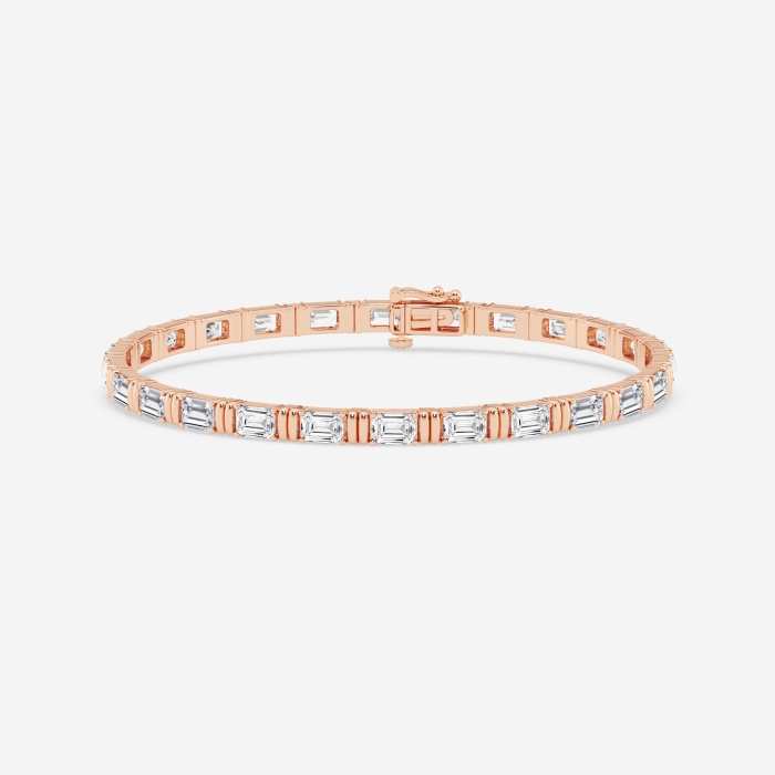 13 ctw Emerald Lab Grown Diamond Tennis Bracelet - 8.5 Inches
