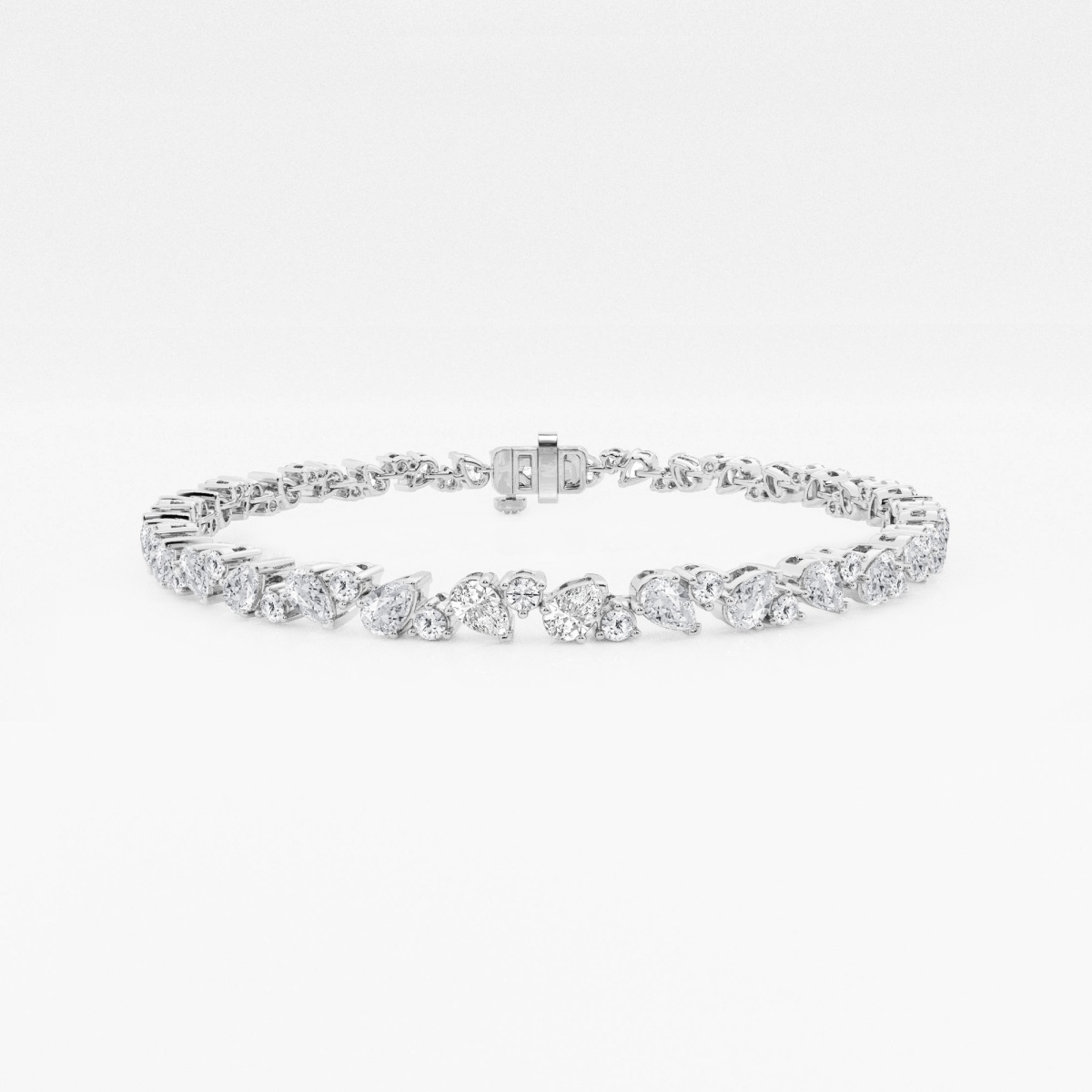 4 1/2 ctw Round and Pear Lab Grown Diamond Alternating Fashion Bracelet - 7 Inches