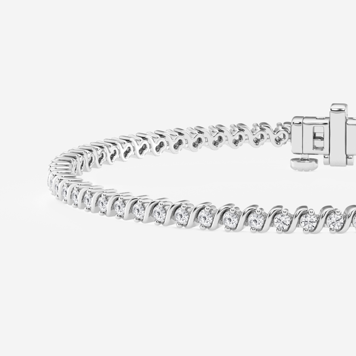 Additional Image 1 for  1 ctw Round Lab Grown Diamond \"S\" Tennis Bracelet - 6 Inches
