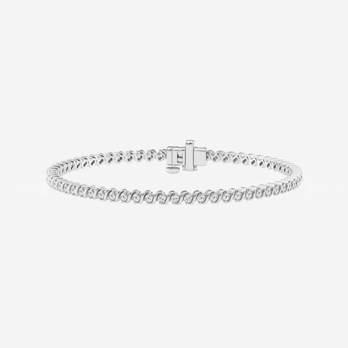 1 ctw Round Lab Grown Diamond \"S\" Tennis Bracelet - 6 Inches