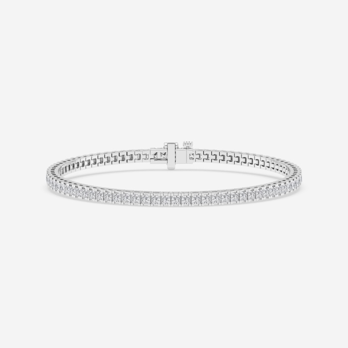 5 ctw Princess Lab Grown Diamond Tennis Bracelet - 6 Inches