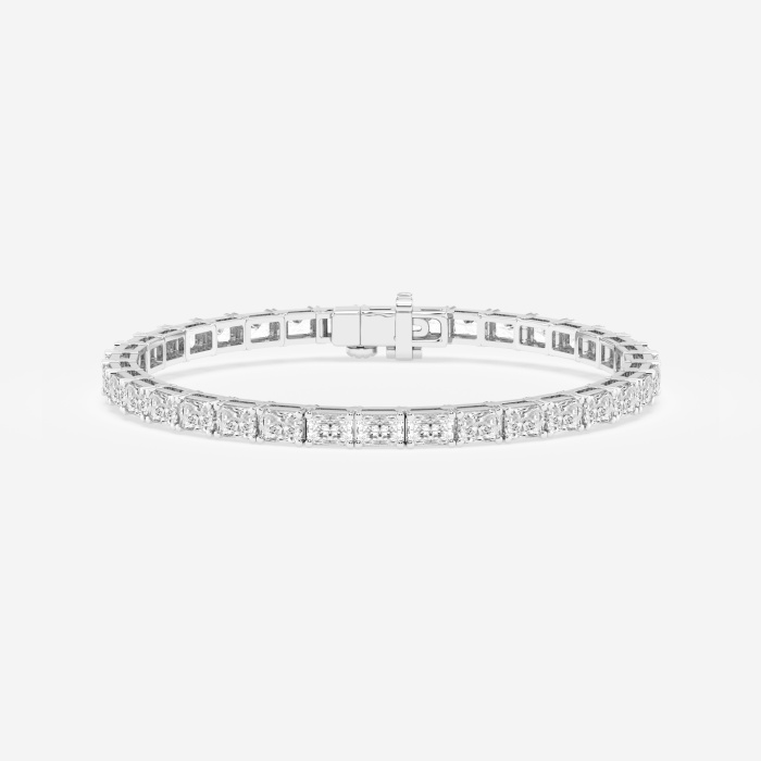 10 ctw Radiant Lab Grown Diamond East-West Tennis Bracelet - 7 Inches