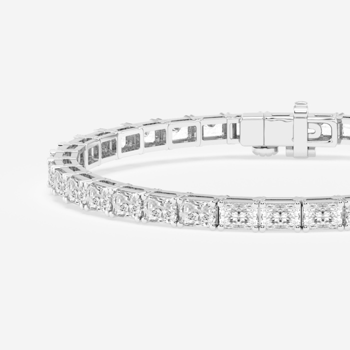 10 ctw Radiant Lab Grown Diamond East-West Tennis Bracelet - 7 Inches