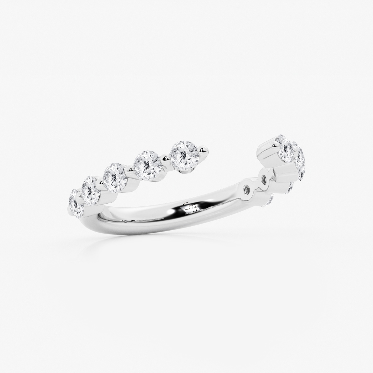 Additional Image 1 for  1 ctw Round Lab Grown Diamond Floating Open Wedding Band